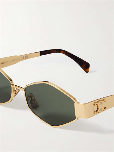 celine triomphe sunglasses gold.